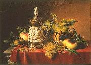 Johann Wilhelm Preyer Dessertfruchte mit Elfenbeinhumpen painting